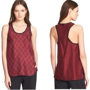 Rag & Bone Cab Diamond Silk Tank Burgundy XS NWT | Sleeveless Luxury Minimalist